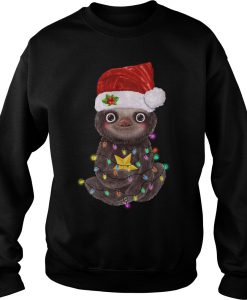 Santa Baby Sloth Christmas light ugly Sweatshirt (Oztmu)
