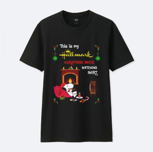 Snoopy this is my hallmark christmas movie watching T Shirt (Oztmu)