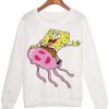 SpongeBob White Pullover Sweatshirt (Oztmu)