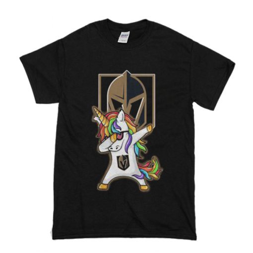 Unicorn Dabbing Vegas Golden Knights T Shirt (Oztmu)