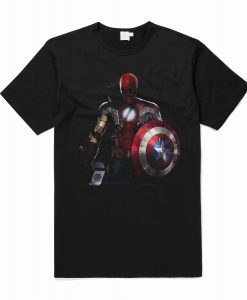 Captain America Ironman Thor Spiderman and Hawkeye T Shirt (Oztmu)