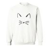 Cute Cat Face Sweatshirt (Oztmu)