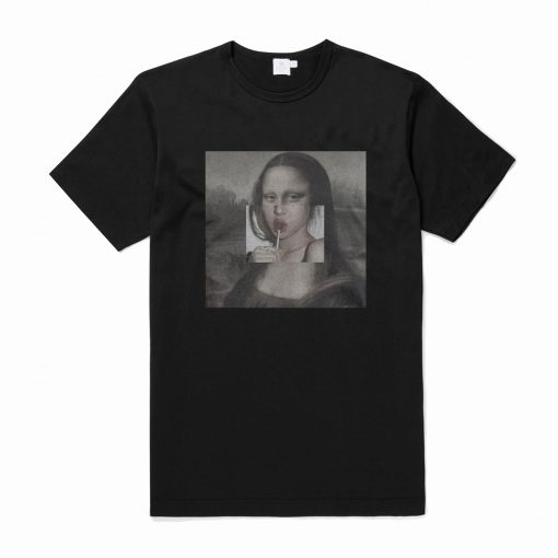Mona Lisa Lollipop Lips T Shirt (Oztmu)