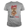 Yorkie Mom Leopard Bandana T-Shirt (Oztmu)