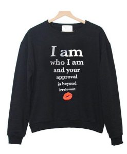 i am who i am and your approval is beyond irrelevant sweatshirt (Oztmu)