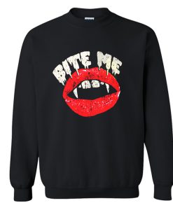 Bite Me Vampire Lips Sweatshirt (Oztmu)