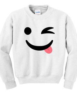 Silly Wink Emoji Sweatshirt (Oztmu)