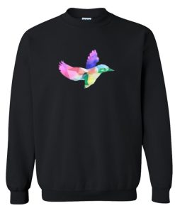 Amazingphil Geometric Rainbow Hummingbird Sweatshirt (Oztmu)
