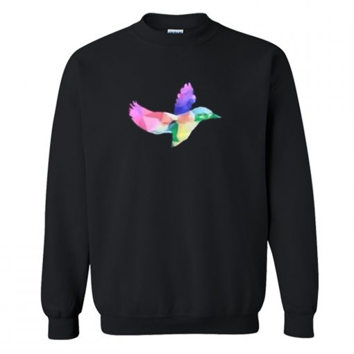 Amazingphil Geometric Rainbow Hummingbird Sweatshirt (Oztmu)