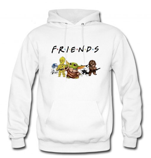 Baby Yoda R2D2 P3PO Friends TV show Hoodie (Oztmu)