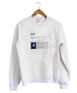 Celine Designer Phoebe Philo Sweatshirt (Oztmu)