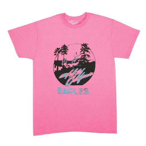 Eagles Hotel California Vintage Pink T Shirt(Oztmu)