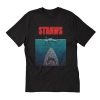 Straws Turtles Jaws Shark T Shirt (Oztmu)