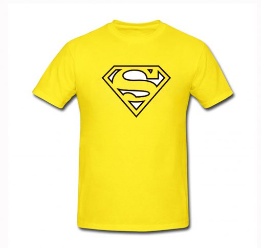 Yellow Superman Logo T Shirt (Oztmu)