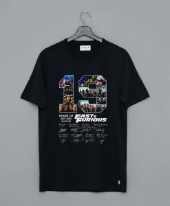 19 Years of Fast and Furious 2001 2020 10 Movies Signature T Shirt (Oztmu)