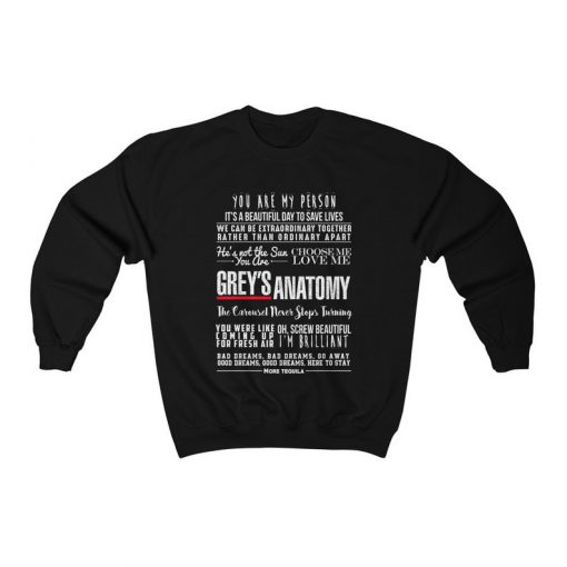 Greys Anatomy Quotes Heavy Blend Sweatshirt (Oztmu)