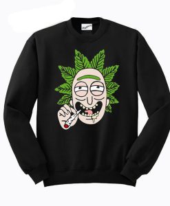 Rick And Morty Cannabis Smoking Sweatshirt (Oztmu)