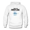 There Is No Finish Line White Hoodie (Oztmu)