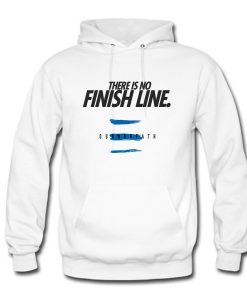 There Is No Finish Line White Hoodie (Oztmu)