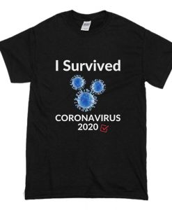 I Survived Corona Virus 2020 T-Shirt Black (Oztmu)