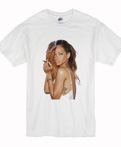 Rihanna Smoking Cigarette T-Shirt (Oztmu)