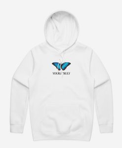 Yours Truly Blue Butterfly Hoodie (Oztmu)