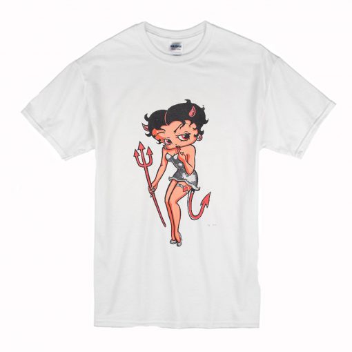 90's RED DEVIL BETTYBOOP T Shirt (Oztmu)