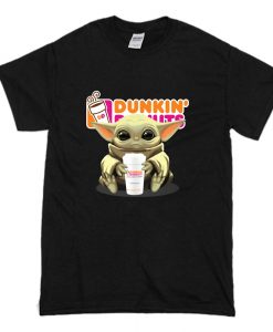 Baby Yoda hug Dunkin’ Donuts mask no days off T Shirt (Oztmu)