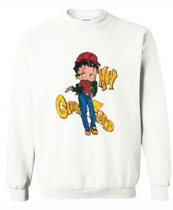 Betty Boop Hey Girl Friend Sweatshirt (Oztmu)