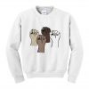 Black Lives Matter Sweatshirt White (Oztmu)