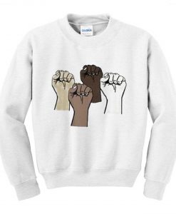 Black Lives Matter Sweatshirt White (Oztmu)