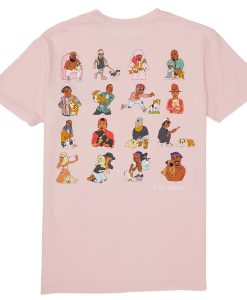 Dog Limited Rappers With Puppies Pink T Shirt Back (Oztmu)