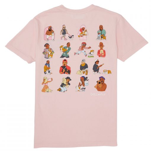 Dog Limited Rappers With Puppies Pink T Shirt Back (Oztmu)