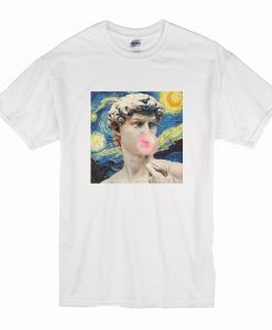 New David Michelangelo Statue Bubble Gum T Shirt (Oztmu)