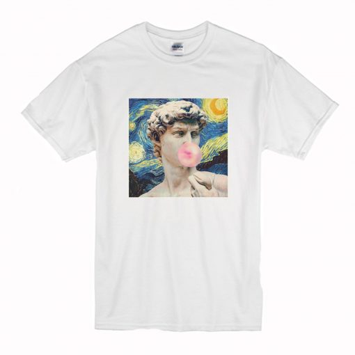 New David Michelangelo Statue Bubble Gum T Shirt (Oztmu)