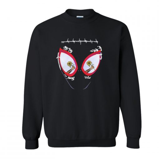 Post Malone stay away always tired Spider man mask Sweatshirt (Oztmu)