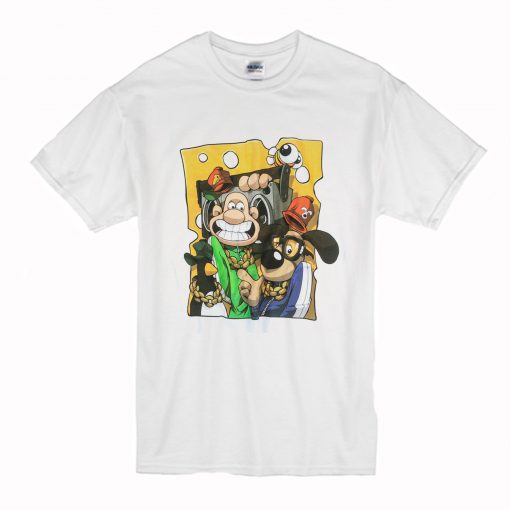 Aardman x Cheo Wallace And Gromit White Organic T-Shirt (Oztmu)