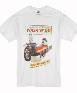 Wallace and Gromit Wash N Go White T Shirt (Oztmu)