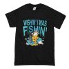 Wishin' I Was Fishin' Vintage 70s Garfield Fishing T-Shirt (Oztmu)