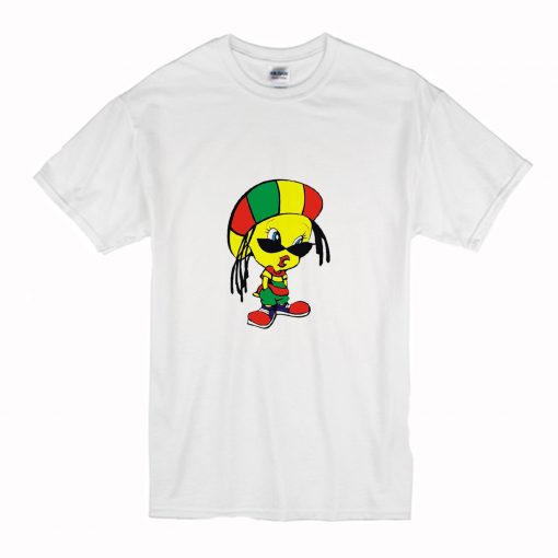 Tweety Rastafari Reggae Looney Tunes T-Shirt (Oztmu)