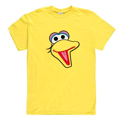 BIG BIRD FACE Sesame Street Yellow T Shirt (Oztmu)