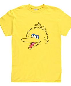 Big Bird Face with Hair Yellow T Shirt (Oztmu)