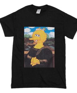 Big Bird Sesame Street Monalisa T-Shirt (Oztmu)