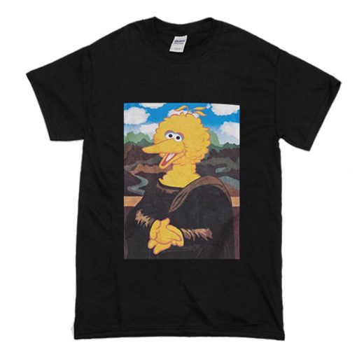 Big Bird Sesame Street Monalisa T-Shirt (Oztmu)