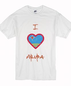 I love Aruba T-Shirt White (Oztmu)