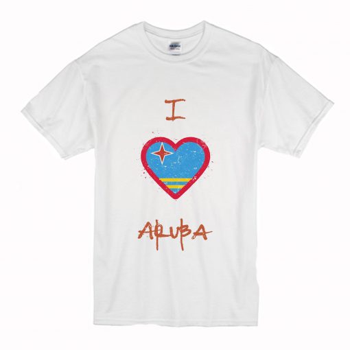 I love Aruba T-Shirt White (Oztmu)