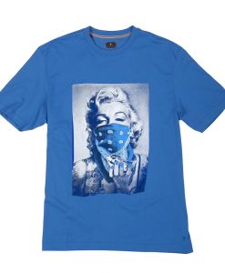 Marilyn Monroe Blue Bandana T Shirt (Oztmu)