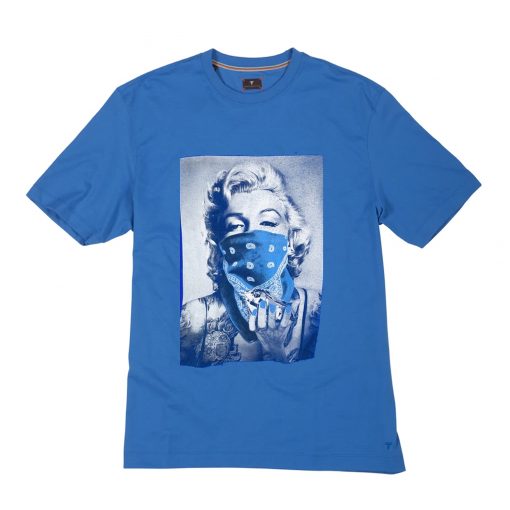 Marilyn Monroe Blue Bandana T Shirt (Oztmu)