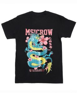 Msicrow Flower Dragon T-Shirt Back (Oztmu)