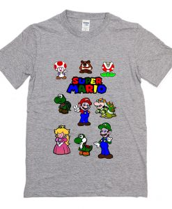 Super Mario Bros Gaming Characters Nintendo T Shirt (Oztmu)